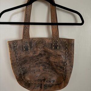 Bed Stu Distressed Tan Leather Tote